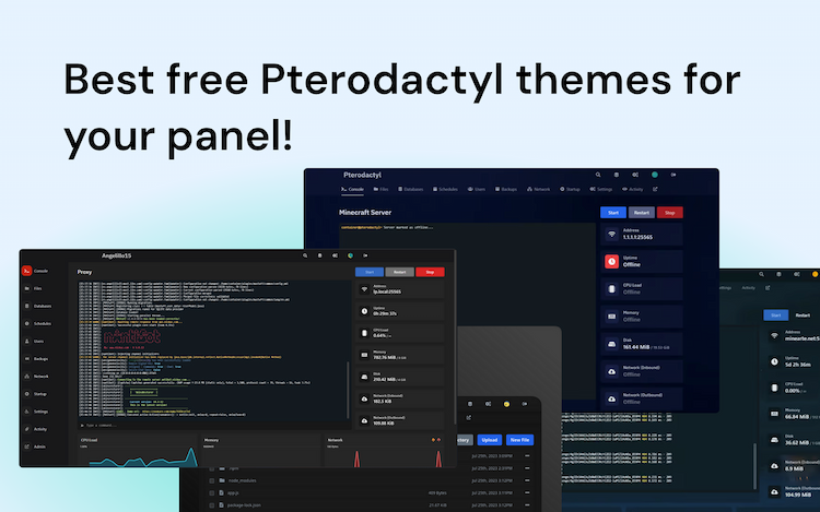 4 Free Pterodactyl Themes to personalize your Pterodactyl experience!