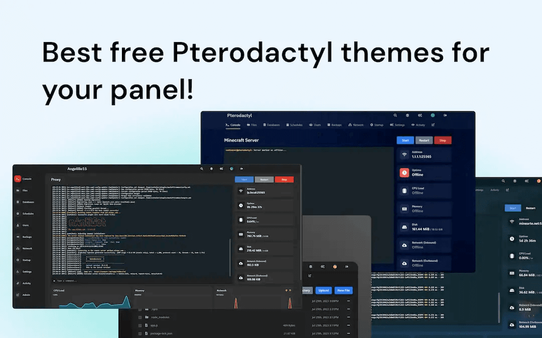 4 Free Pterodactyl Themes to personalize your Pterodactyl experience!